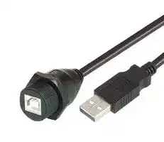 WPUSBBA-1M: USB Cable, Type A Plug to Type B Receptacle, 1 m, 3.3 ft, USB 2.0, Black