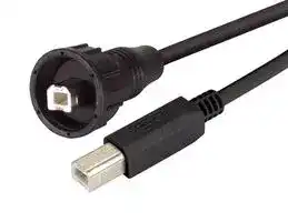 WPUSBBB-2M: USB Cable, Type B Plug to Type B Plug, 2 m, 6.6 ft, USB 2.0, Black