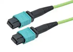 MPFF12OM5AP-1: Fibre Optic Cable, Multimode, 12 Fibres, 50µm/125µmDia, MPO-MPO Jack, 1m