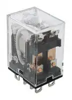 LY2NAC24: Power Relay, DPDT, 24 VAC, 10 A, LY Series, Bracket, Non Latching