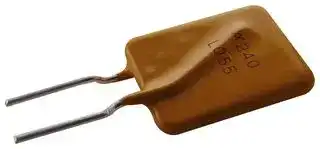 LVR055K: Resettable Fuse, PPTC, PolySwitch LVR Series, 240 VAC, 550 mA, 1.25 A, 26 s, Rectangular
