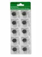 MP-PEL01222: Battery, 1.5 V, AG13 / LR44, Alkaline, 158 mAh, Pressure Contact, 10