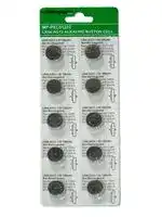 MP-PEL01222: Battery, 1.5 V, AG13 / LR44, Alkaline, 158 mAh, Pressure Contact, 10