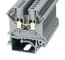 MP012869: DIN Rail Mount Terminal Block, 2 Ways, 24 AWG, 12 AWG, 2.5 mm², Screw, 24 A