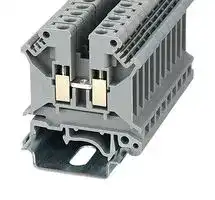 MP012871: DIN Rail Mount Terminal Block, 2 Ways, 24 AWG, 10 AWG, 4 mm², Screw, 32 A