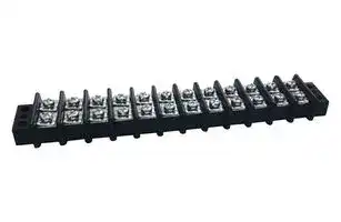 MC001347: Panel Mount Barrier Terminal Block, M4 Screw, 2 Row, 8 Ways, 22 AWG, 10 AWG, 14 mm, 30 A