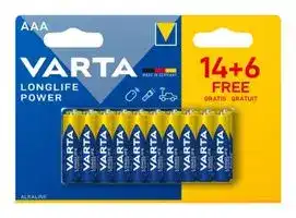 04903121492: Battery, 1.5 V, AAA, Alkaline, Raised Positive and Flat Negative, 20