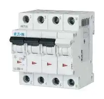 FAZ6-B16/3N: Thermal Magnetic Circuit Breaker, 3P+N, 6kA, FAZ6 Series, 16 A, 3 Pole, 400 V, DIN Rail