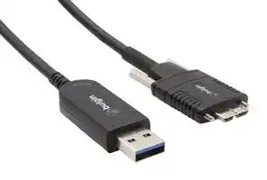 AOUS2/005: USB Cable, Drag Chain Jacket W/Screws, Type A Plug to Type C Plug, 5 m, 16.4 ft, USB 3.2, Black