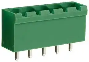 CTBP9308/5: Terminal Block, Closed Ended, Header, 5.08 mm, 5 Ways, Through Hole Vertical