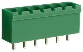 CTBP9308/6: Terminal Block, Closed Ended, Header, 5.08 mm, 6 Ways, Through Hole Vertical