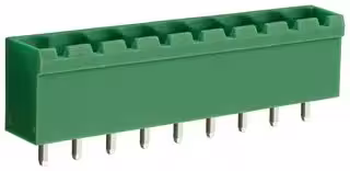CTBP9308/9: Terminal Block, Closed Ended, Header, 5.08 mm, 9 Ways, Through Hole Vertical