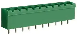 CTBP9308/10: Terminal Block, Closed Ended, Header, 5.08 mm, 10 Ways, Through Hole Vertical