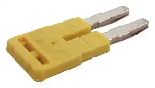XW5S-S2.5-2: Short Bar, XW5S Series, 2 Pole, Yellow, XW5T & XW5G Series DIN Rail Terminal Blocks