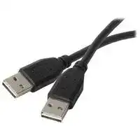 83-17330: 3  Black USB Reversible A Male to A Male Cable