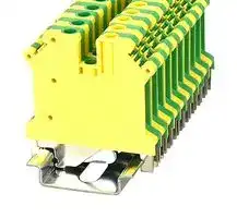 MP012872: DIN Rail Mount Terminal Block, 2 Ways, 24 AWG, 10 AWG, 4 mm², Screw