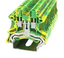 MP012874: DIN Rail Mount Terminal Block, 2 Ways, 28 AWG, 12 AWG, 4 mm², Screw