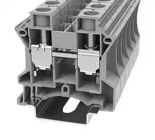 MP012879: DIN Rail Mount Terminal Block, 2 Ways, 14 AWG, 3 AWG, 25 mm², Screw, 76 A