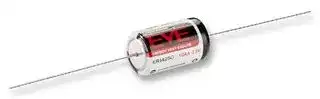 ER14250P: Battery, 3.6 V, 1/2AA, Lithium Thionyl Chloride, 1.2 Ah, Axial Leaded, 1