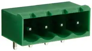 CTBP9358/4: Terminal Block, Closed Ended, Header, 5.08 mm, 4 Ways, Through Hole Right Angle