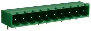 CTBP9358/10: Terminal Block, Closed Ended, Header, 5.08 mm, 10 Ways, Through Hole Right Angle