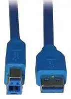 U322-010: USB CABLE, 3.0 TYPE A-TYPE B PLUG, 10FT