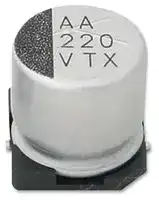 25TXV100M6.3X8: SMD Aluminium Electrolytic Capacitor, Radial Can - SMD, 100 µF, 25 V, 11 ohm, 1000 hours @ 125°C