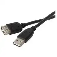83-17339: 6  Black USB Reversible A Male to A Female Extension Cable