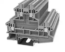 MP012881: DIN Rail Mount Terminal Block, 4 Ways, 28 AWG, 12 AWG, 4 mm², Screw, 24 A