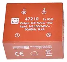 47210: AC/DC PCB Mount Power Supply (PSU), ITE, 1 Output, 10 W, 5 VDC, 2 A