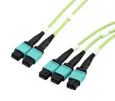 MPM308-MPM212OM5Z-3: Fibre Optic Cable, OM5 Multimode, 24Fibres, 50µm / 125µm, 3x MPO Plug to 2x MPO Plug, 3m