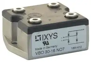 VBO30-16NO7: Bridge Rectifier, Single Phase, 1.6 kV, 25 A, PWS-A, 4 Pins, 1.25 V