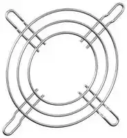 LZ22N: Fan Finger Guard, Grille, Steel - Wire Form, 80mm Axial Fans, 71.37 mm, Bright Nickel Chrome