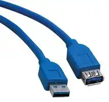U324-010: USB CABLE, 3.0 TYPE A PLUG-RCPT, 10FT
