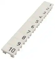 XW5Z-S4.0LB-1-10: Label, XW5Z Series, S4.0, 1 to 10, XW5T & XW5G Series DIN Rail Terminal Blocks