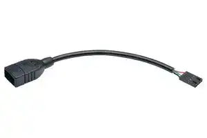 U024-06N-IDC: USB CABLE, 2.0 TYPE A RCPT-FREE END, 6"