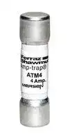 ATM4: Fuse, Cartridge, Fast Acting, 4 A, 600 V, 10.3mm x 38.1mm, 13/32" x 1-1/2", Amp-Trap ATM Series