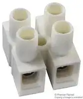 MC001819: Panel Mount Barrier Terminal Block, 2 Row, 2 Ways, 22 AWG, 12 AWG, 8.2 mm, 20 A