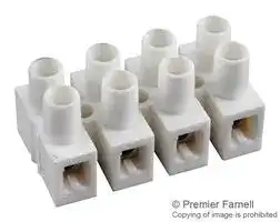 MC001821: Panel Mount Barrier Terminal Block, 2 Row, 4 Ways, 22 AWG, 12 AWG, 8.2 mm, 20 A
