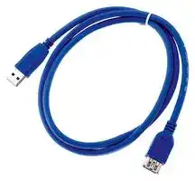 692902100001: USB Cable, Type A Plug to Type A Receptacle, 1 m, 3.3 ft, USB 3.0, Blue