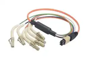 MPM6OM3-FLC-10: Fibre Optic Cable, Multimode, 6 Fibres, 50µm/125µmDia, MPO Plug-6x LC, 10m