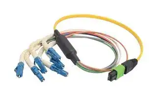 MPM6S-FLC-5: Fibre Optic Cable, Singlemode, 6 Fibres, 9µm/125µmDia, MPO Plug-6x LC, 5m