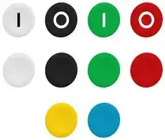 ZBA79: Switch Cap Kit, Harmony XB5R Wireless, Batteryless Push Button Switches, Set of 10 Different Colours