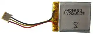 LP-443440-1S-3: Rechargeable Battery, 3.7 V, Lithium Polymer, 600 mAh, Connector, 1
