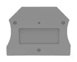 MP012905: Accessory, Grey, 1.5mm Width DIN Rail Terminal Blocks, End Cover, MP DC STEEL SCREW Series