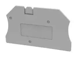 MP012906: Accessory, Grey, 1.5mm Width DIN Rail Terminal Blocks, End Cover, MP DC STEEL SCREW Series