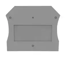 MP012907: Accessory, Grey, 1.5mm Width DIN Rail Terminal Blocks, End Cover, MP DC STEEL SCREW Series