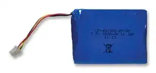 LP-454965-2P-3M: Rechargeable Battery, 3.7 V, Lithium Ion, 3 Ah, Connector, 1