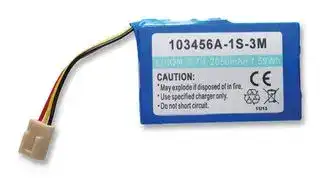 103456A-1S-3M: Rechargeable Battery, 3.7 V, Lithium Ion, 2.05 Ah, Connector, 1