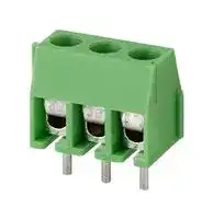 TB0011-350-03GR: Wire-To-Board Terminal Block, Green, 3.5 mm, 3 Ways, 24 AWG, 18 AWG, 1 mm², Screw